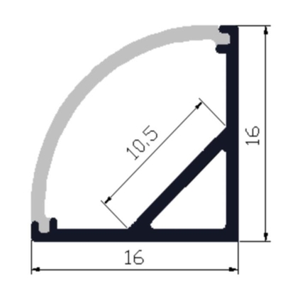 6063 οδηγημένο σχεδιάγραμμα 16 X 16mm αλουμινίου λουρίδων ελαφρύ φλόγα - καθυστερών