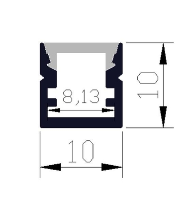 Φλόγα - το ελαφρύ σχεδιάγραμμα 10 X 10mm αλουμινίου των οδηγήσεων καθυστερούντω οδήγησε το κανάλι αργιλίου