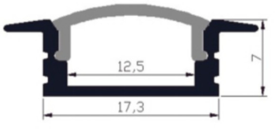 Ελαφριά αεροπορία 6063 αργίλιο 17,3 X 7mm cOem καναλιών ταινιών οδηγήσεων